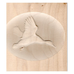 Flying Duck Wall Carving