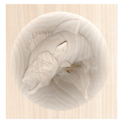 Leaping Fish Wall Carving