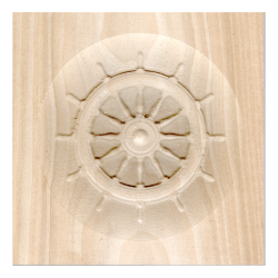 Ship Wheel Wall Carving