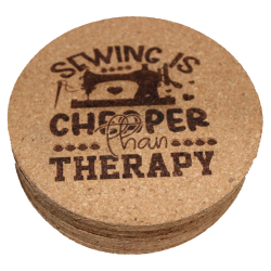 Sewing 4 Inch Round Cork Coaster Set