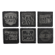 Man Cave 4 Inch Square Slate Coaster Set