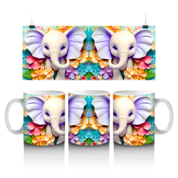 15 oz Mug - Elephants 006