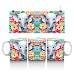 15 oz Mug - Elephants 009