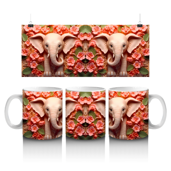 11 oz Mug - Elephants 015 11 oz Mug - Elephants 015