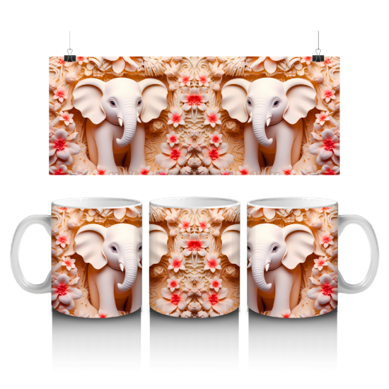 11 oz Mug - Elephants 029 11 oz Mug - Elephants 029