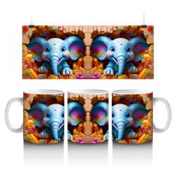 15 oz Mug - Elephants 040