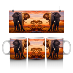 15 oz Mug - Elephants 043