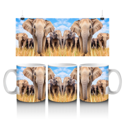 15 oz Mug - Elephants 066