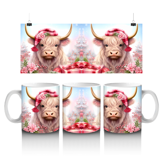 11 oz Mug - Hifgland Cow 015