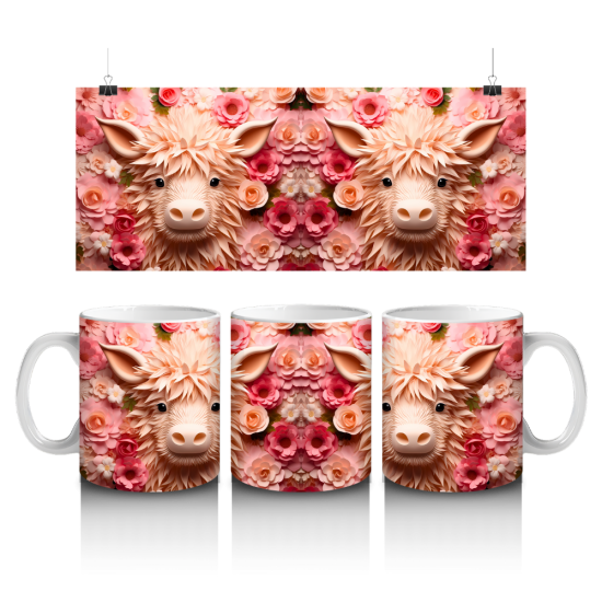 11 oz Mug - Hifgland Cow 018