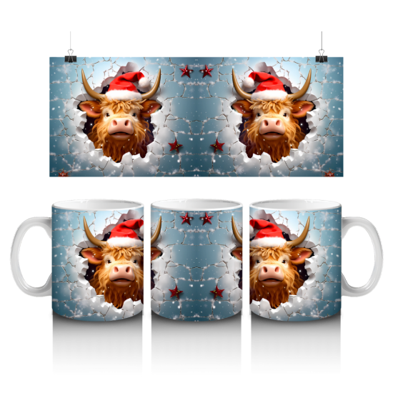 11 oz Mug - Hifgland Cow 020
