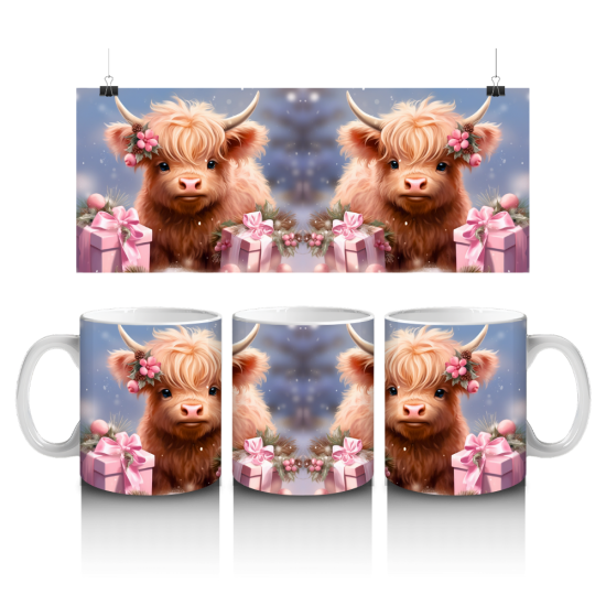 11 oz Mug - Hifgland Cow 034