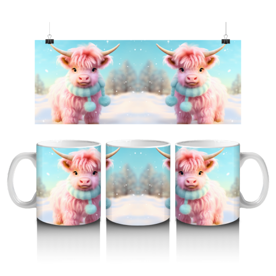 11 oz Mug - Hifgland Cow 039