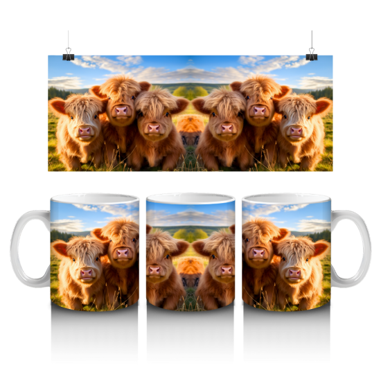 11 oz Mug - Hifgland Cow 042