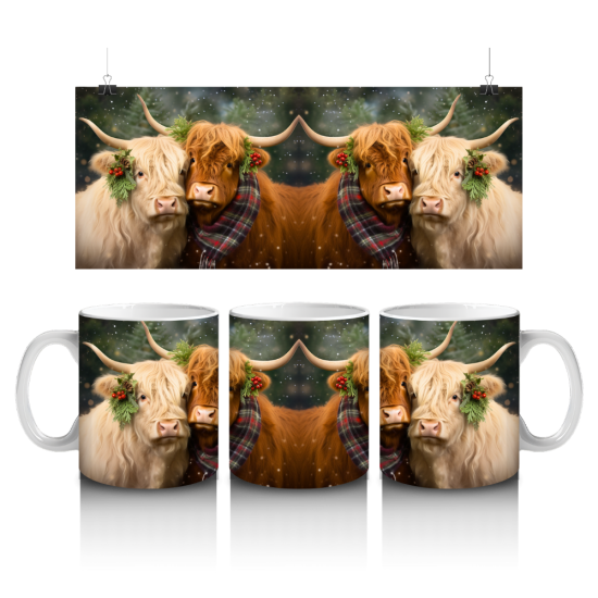 11 oz Mug - Hifgland Cow 043