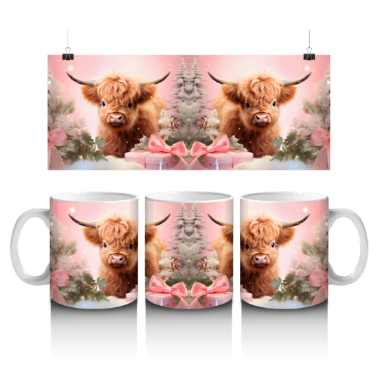 11 oz Mug - Hifgland Cow 044