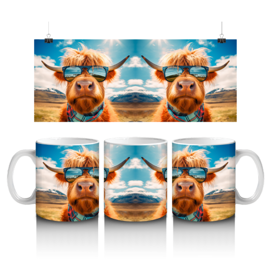 11 oz Mug - Hifgland Cow 047