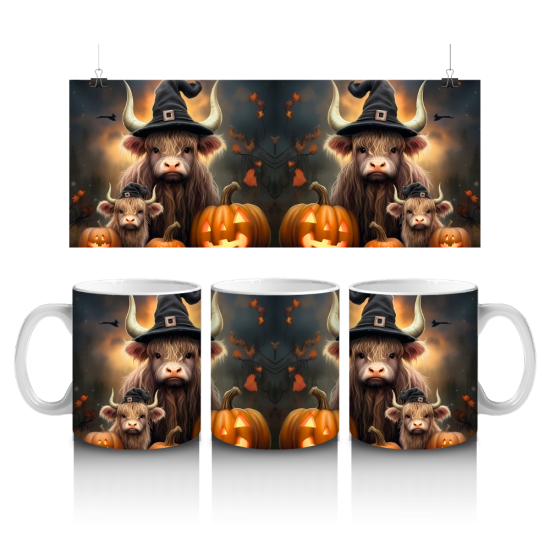 11 oz Mug - Hifgland Cow 056