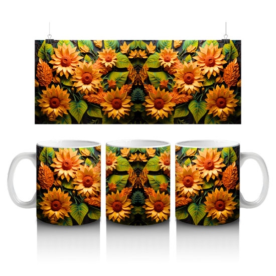 11 oz Mug - Sunflower 037