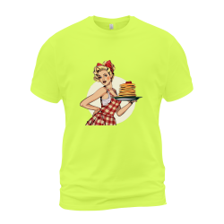 Pin Up Girl Holding Plate Full Of Pancakes Pin Up Girl Holding Plate Full Of Pancakes